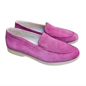 Paul Green Brand New Selby Flats Loafer Mule Dark Pink Suede 8